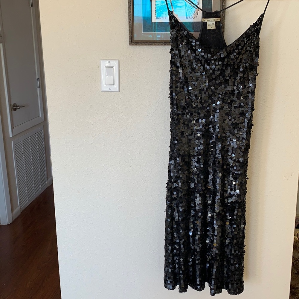 Peter Nygard Little Black Sequined Dreas